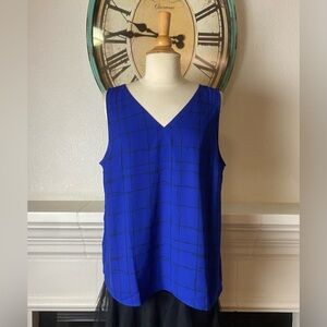 Nine West Sleeveless V Neck Blouse